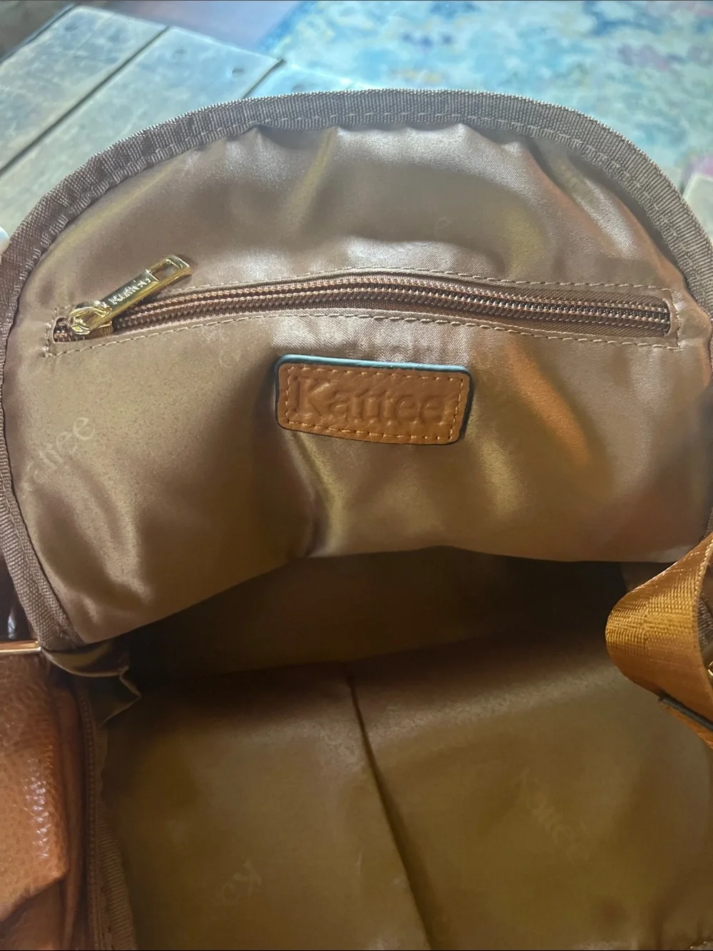 Kattee Brown Leather Backpack - Women’s Casual Daypack